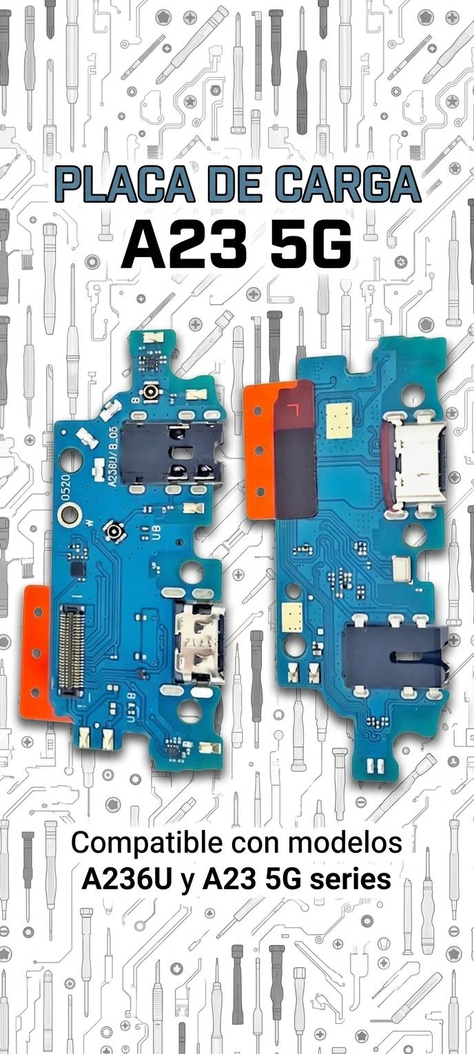 placa de carga samsung a23 5g cnn
