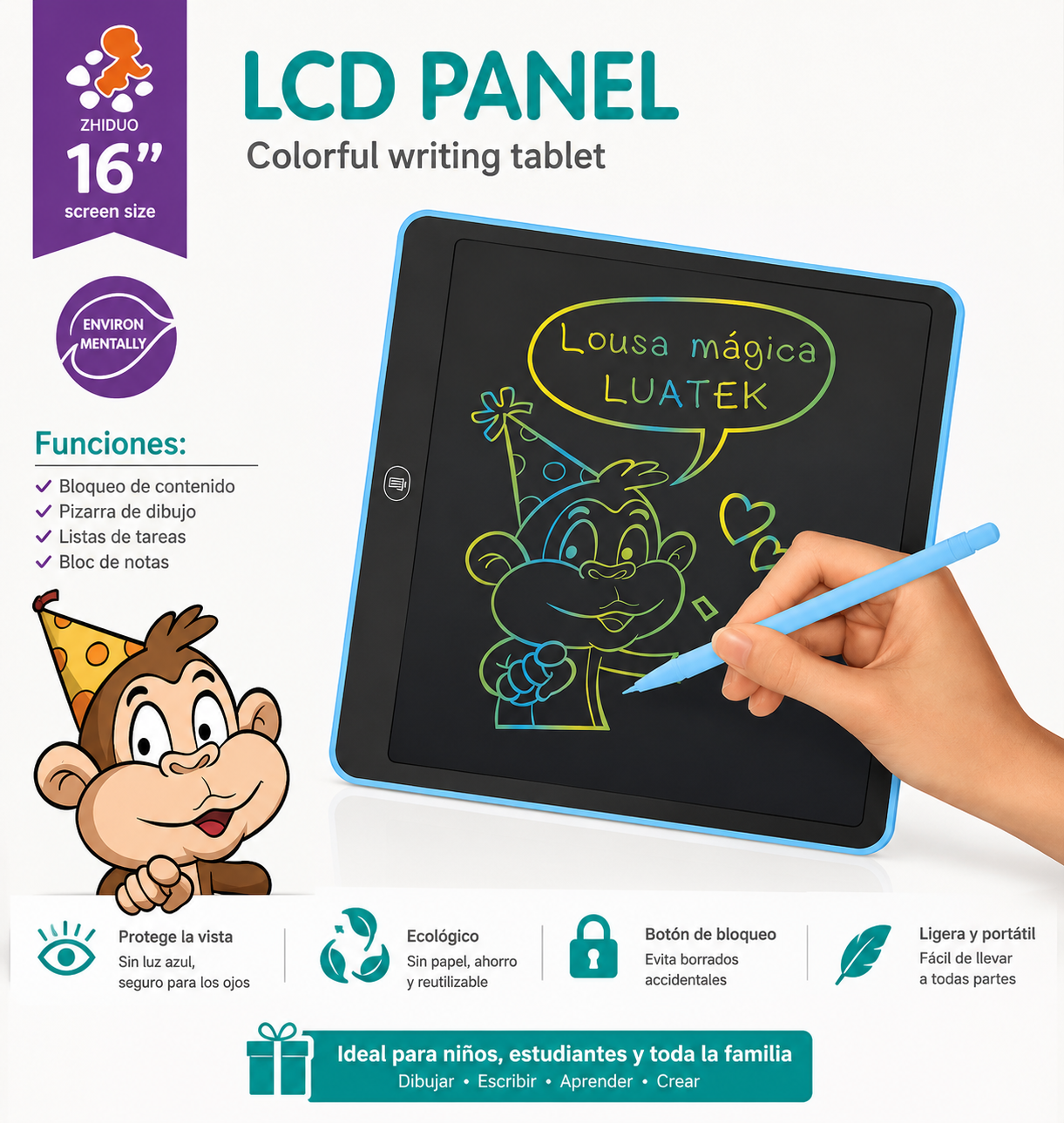 Pizarra Magica lcd  16"
