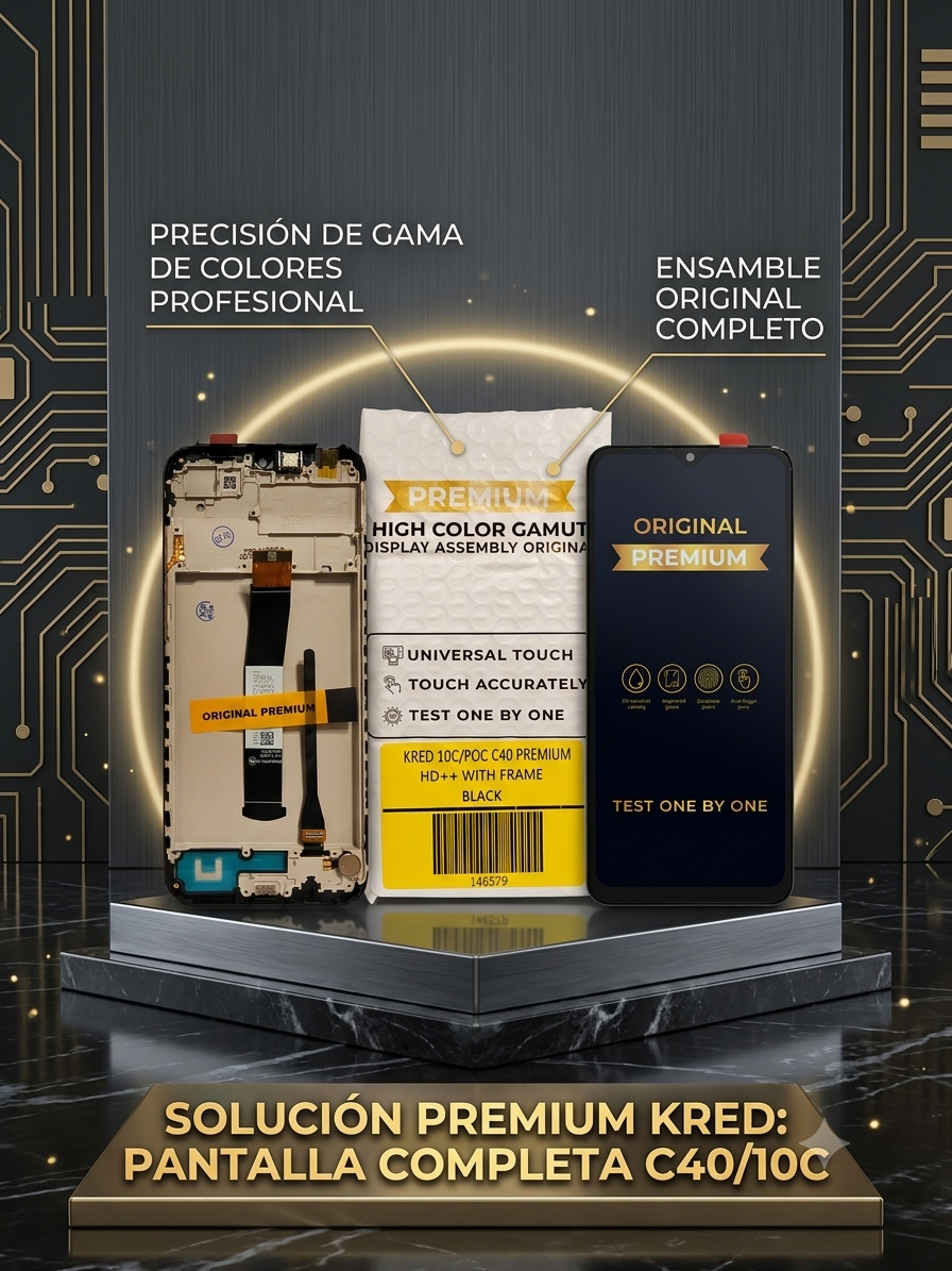 modulo redmi 10c / poco c40 premium con marco