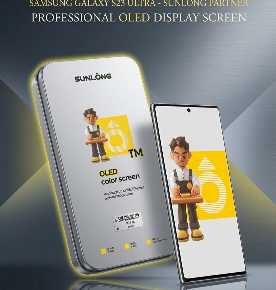 modulo samsung s23 ultra 'soft oled' sunlong con marco