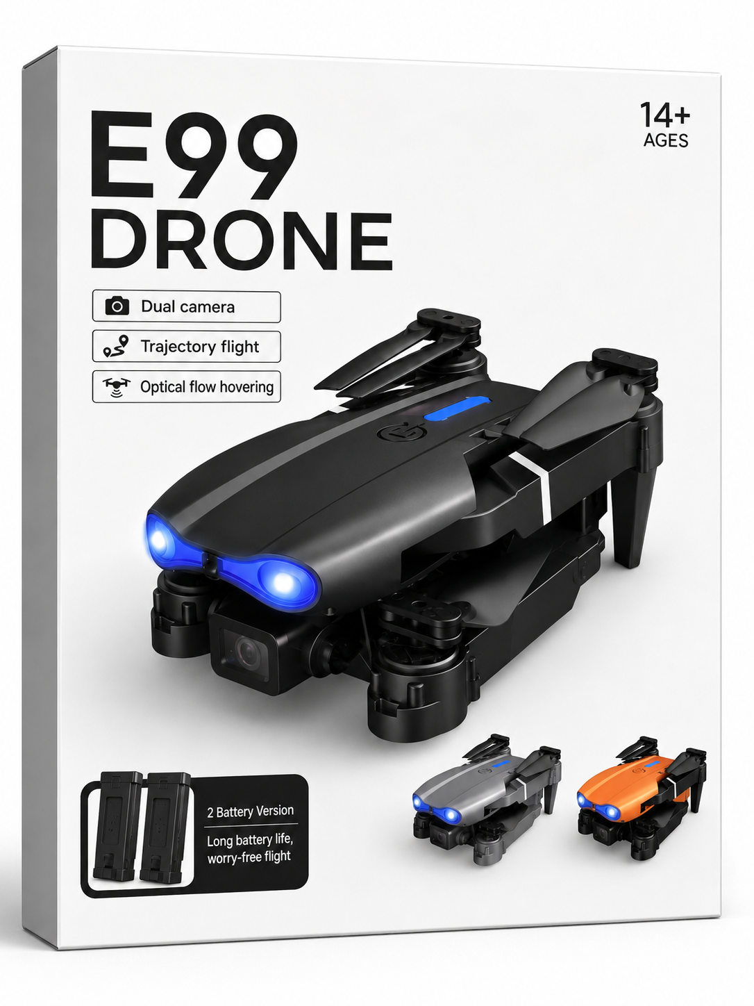 DRONE CON CAMARA + 2 BATERIAS  ( E99 )