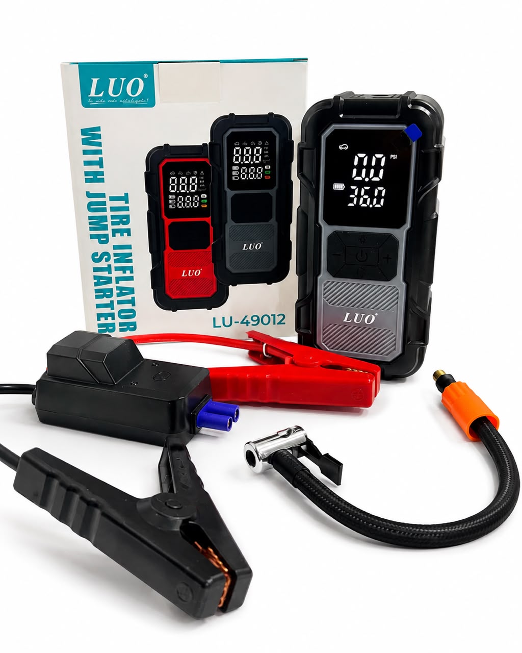 Compresor de aire portatil / arrancador luo ( 49012 )