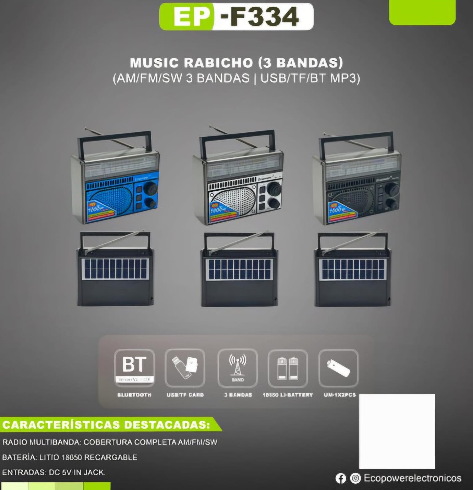 Radio ecopower f334