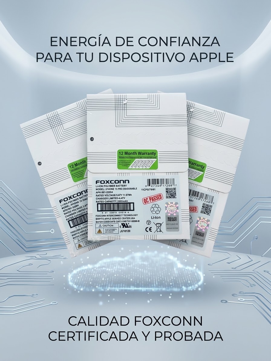 bateria iphone 15 pro max diagnosticable slim foxconn 