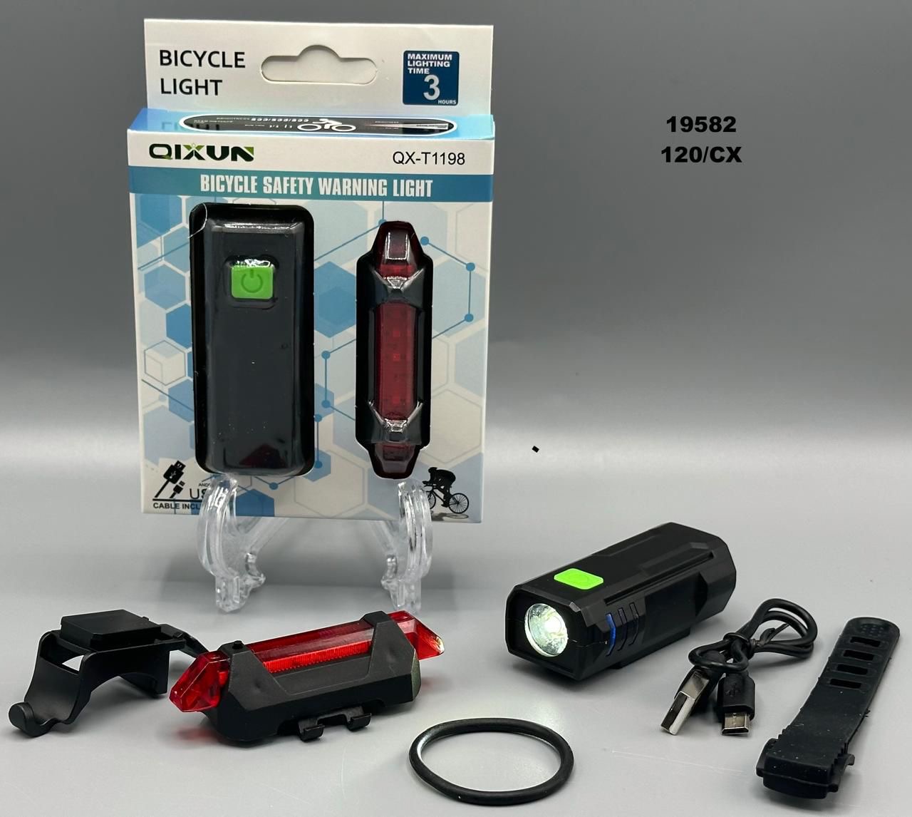 Kit Linterna Para Bici + Luz Exposicion 