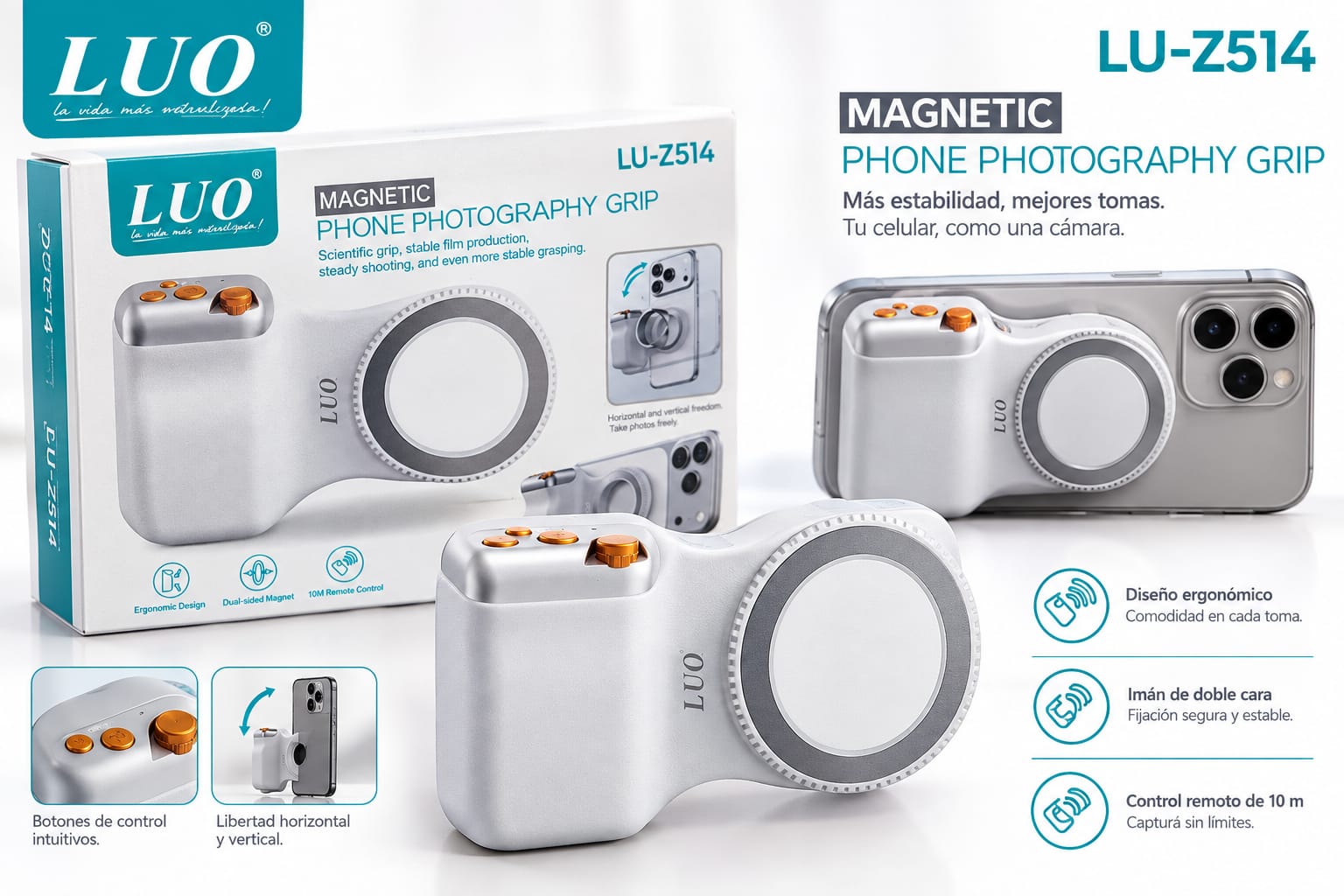 Magnetico Agarre Fotografíco Luo ( Lu Z514 )