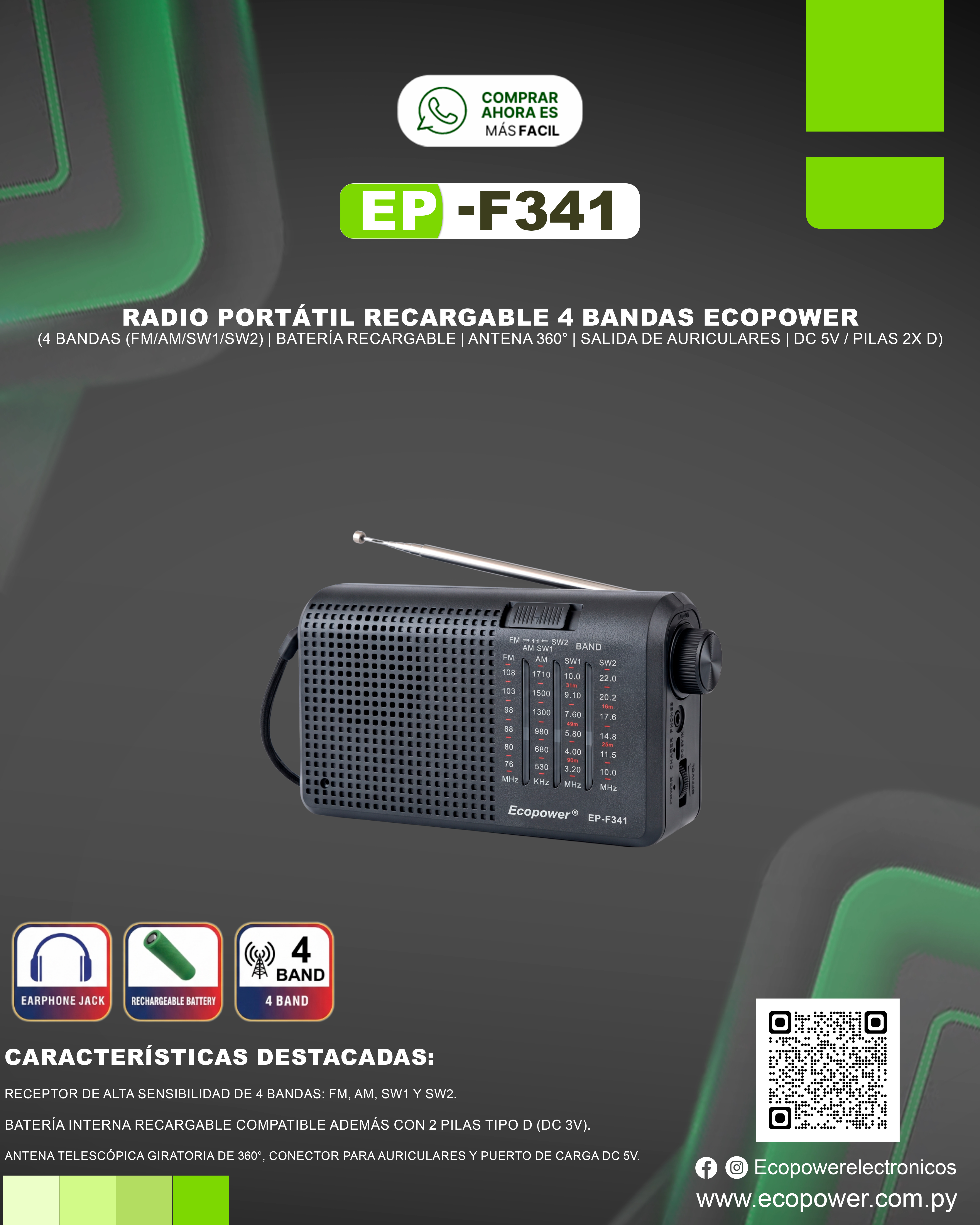 Ecopower radio ep- 341