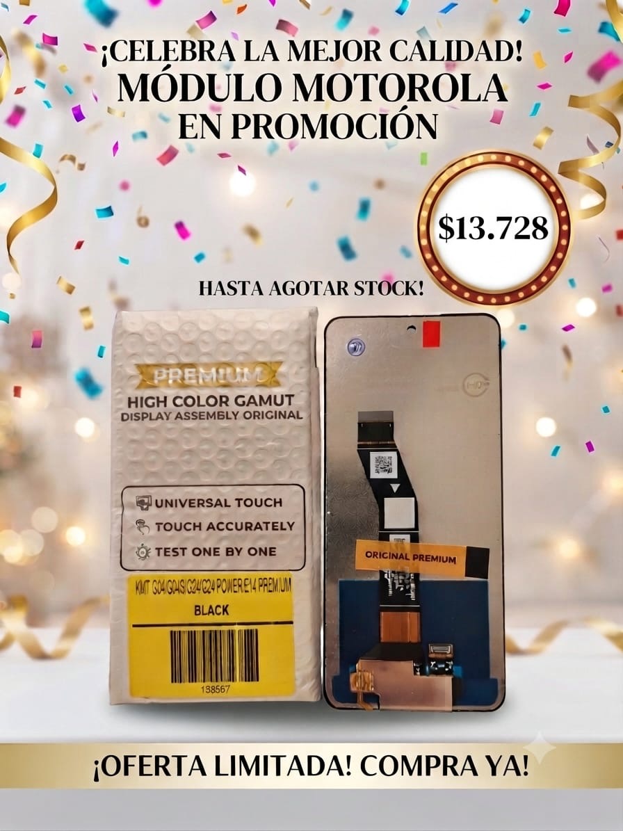 Modulo motorola g04/g04s/g24/g24 power/e14 premium
