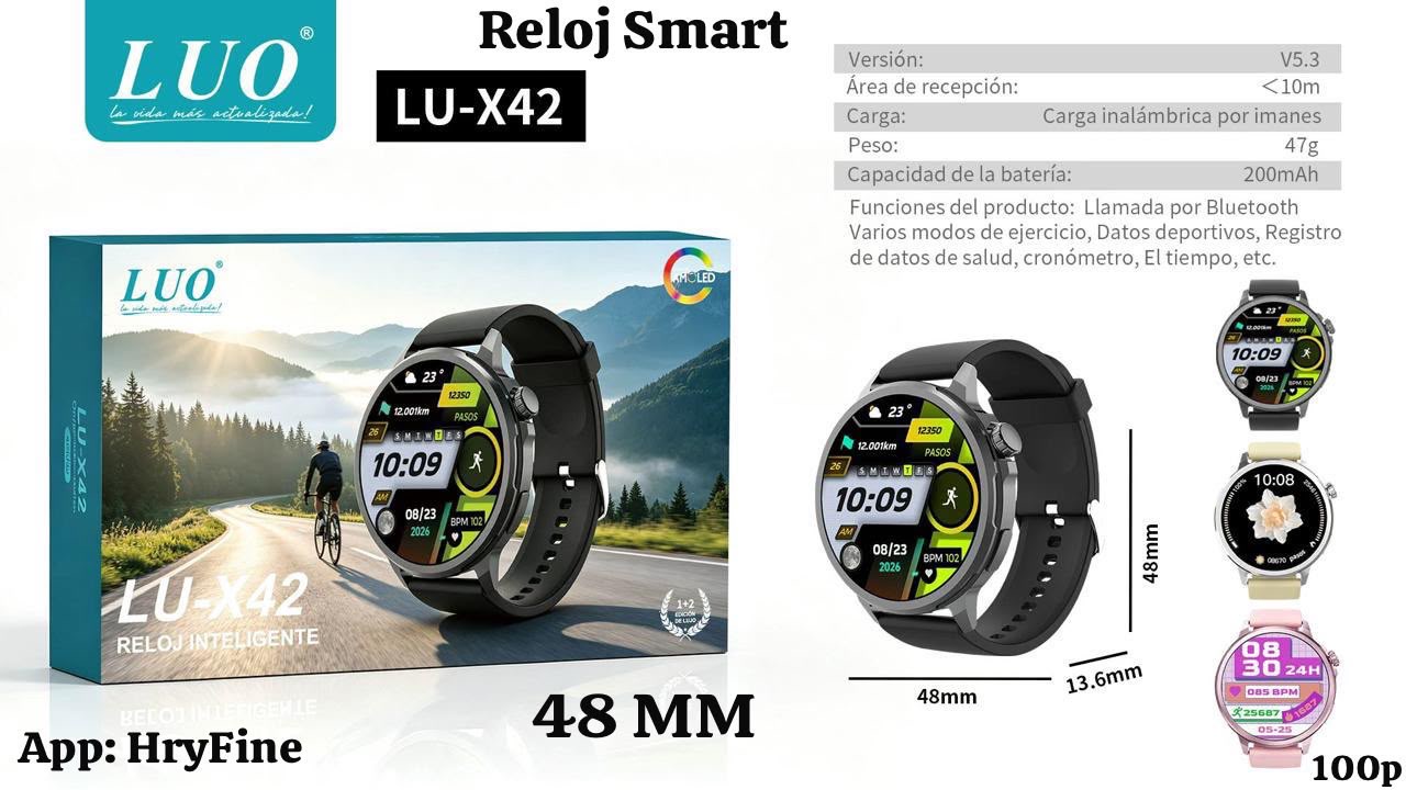 Combo reloj smart watch luo x42