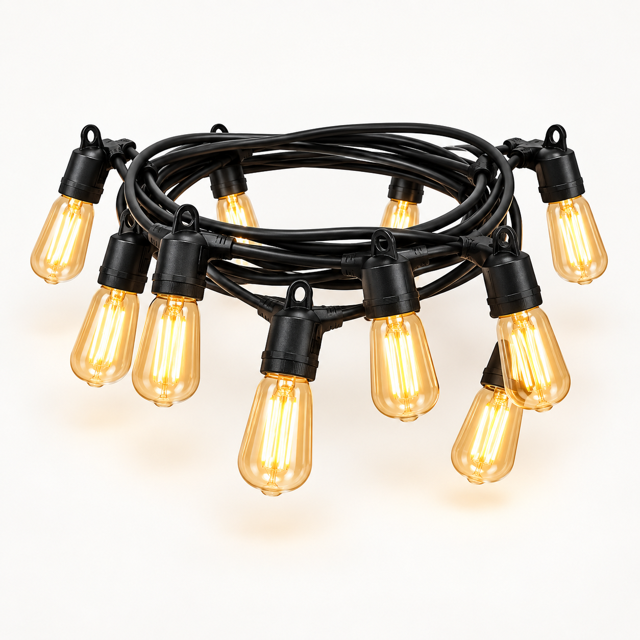 Luz navideña led colgante calido (exterior) con panel