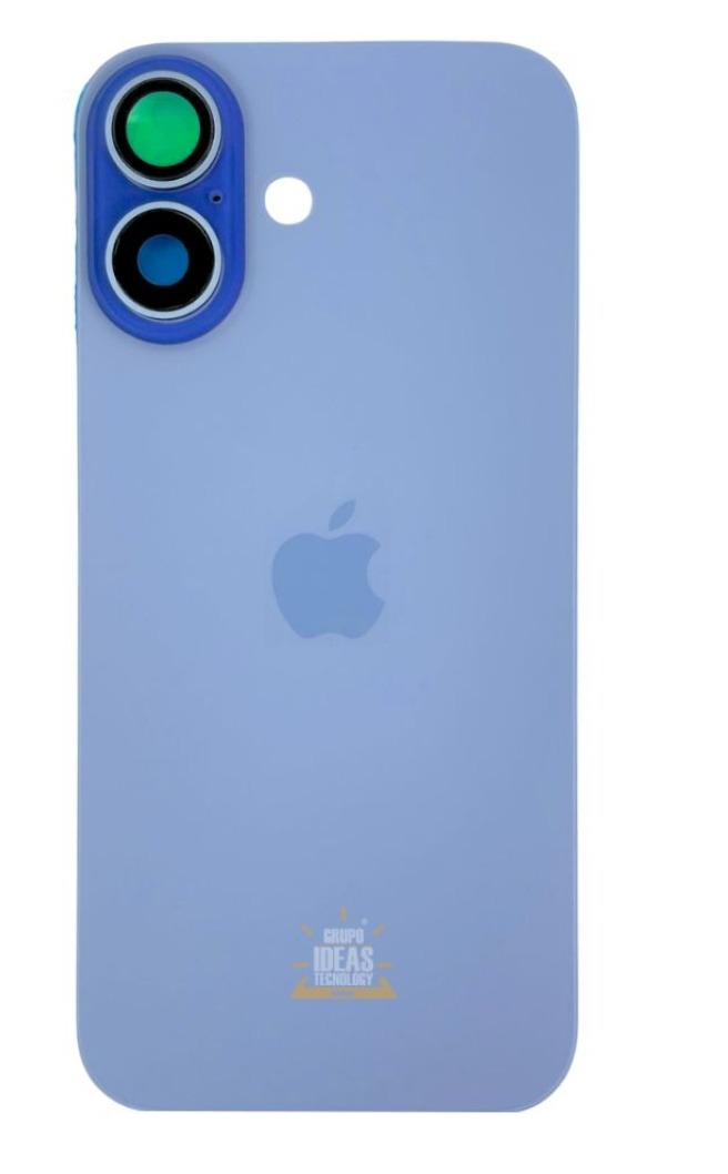 tapa iphone 17 azul con lente 
